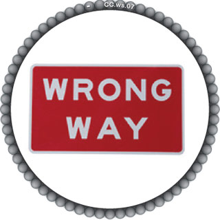 WRONG WAY