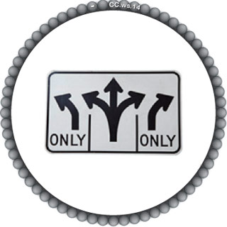 Lane Choice — Left Only / Straight or Turn / Right Only